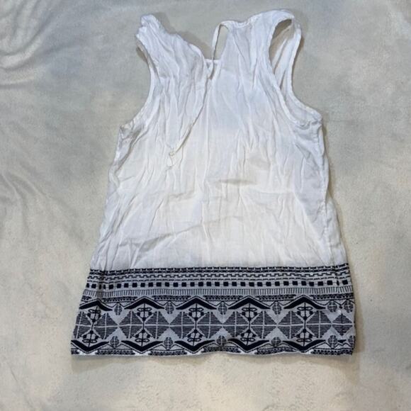 Artisan NY Embroidered White Linen Tank Top | Sz S - Picture 4 of 7